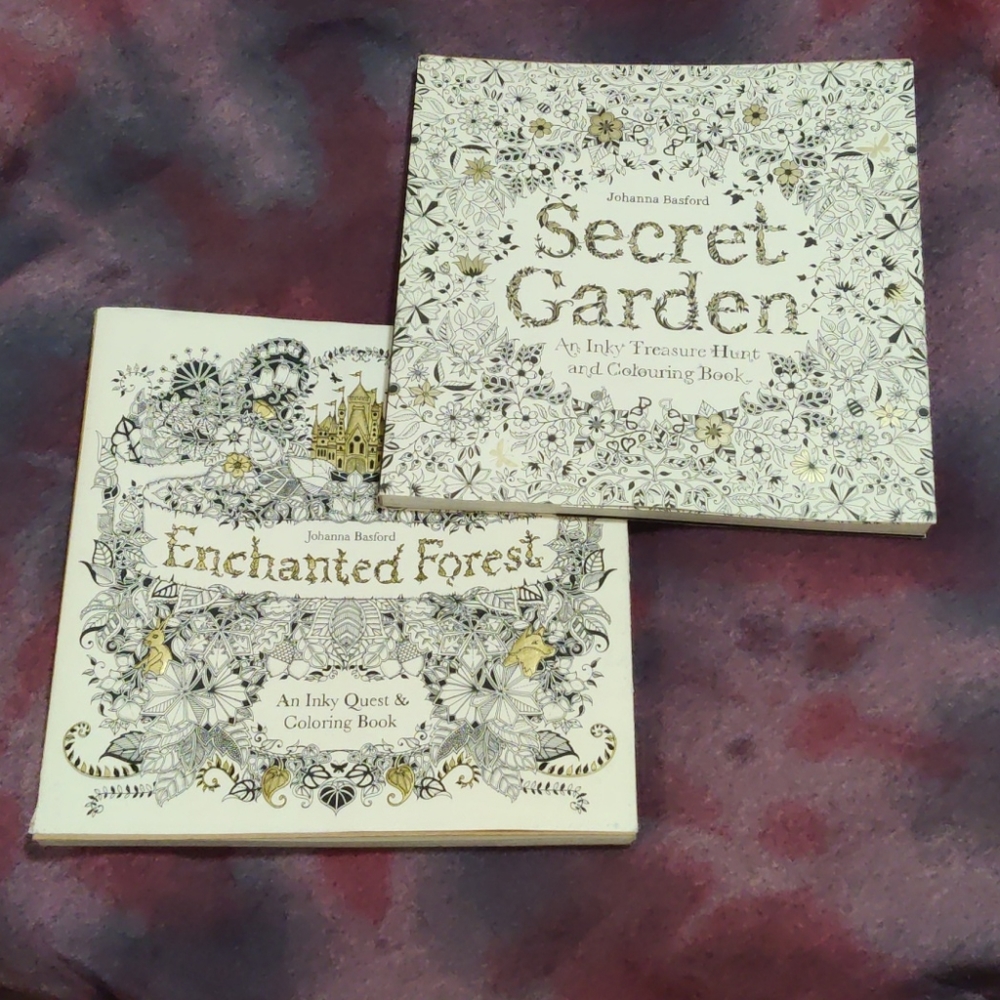 2 adult coloring books